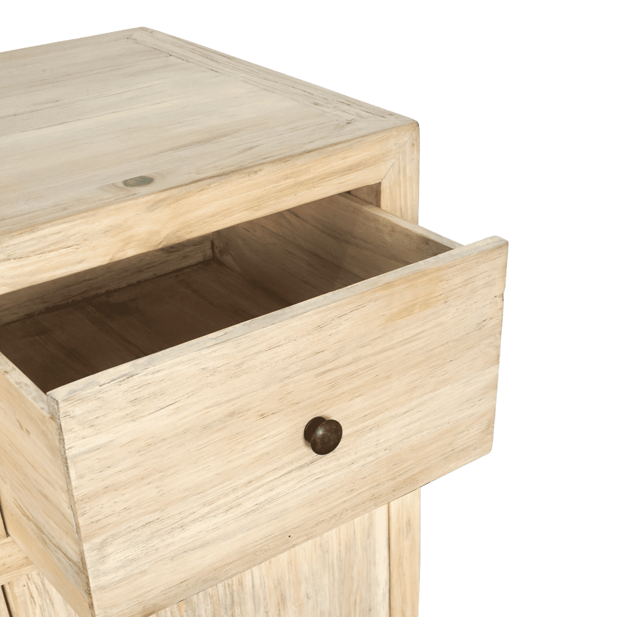 JOELLE 4-DRAWER 4-DOOR SIDEBOARD/BUFFET DISTRESSED NATURAL - MyChocolateWood