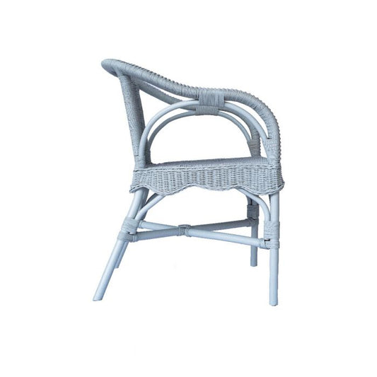 WENGLOR OCEAN BLUE RATTAN ARMCHAIR ACCENT CHAIR/ LOUNGE CHAIR - MyChocolateWood