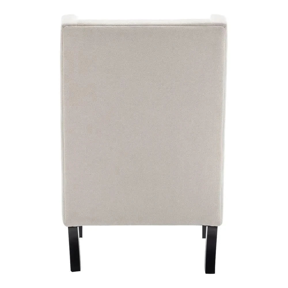 SILAS PEARL CHENILLE WING BACK ARMCHAIR/OCCASIONAL CHAIR - MyChocolateWood