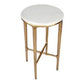 SOREN MARBLE PETITE SIDE TABLE - BRASS FRAME 90CM - MyChocolateWood