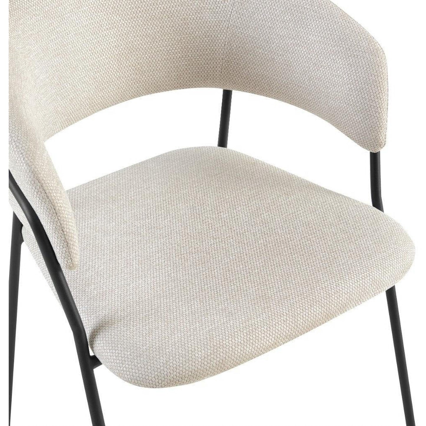 ELEKTRA BEIGE FABRIC DINING CHAIR