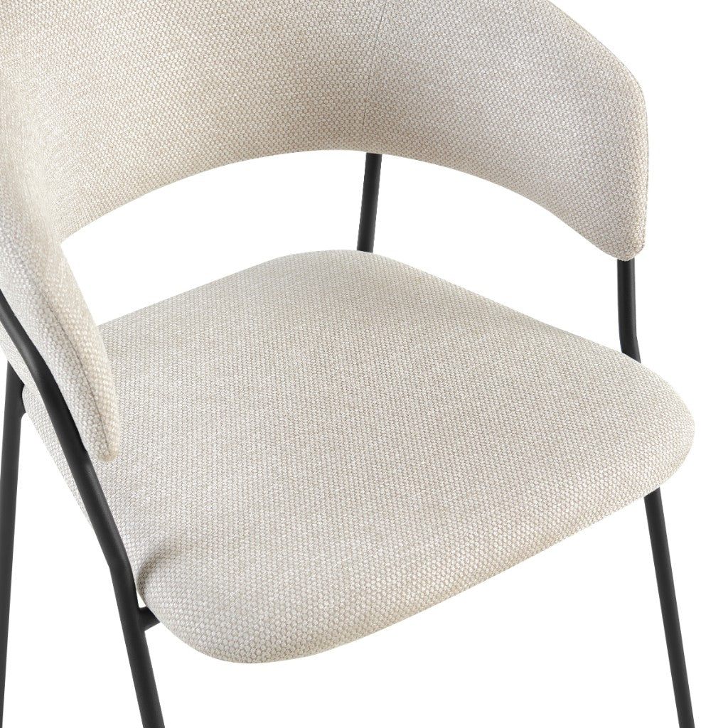 ELEKTRA BEIGE FABRIC DINING CHAIR - MyChocolateWood