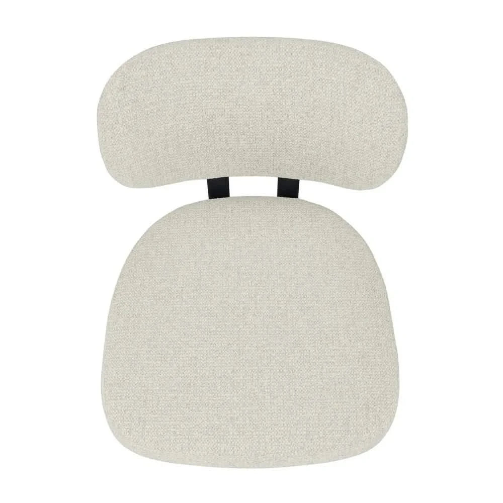 KILBRIN NATURAL CHENILLE/BLACK METAL DINING CHAIR - MyChocolateWood