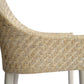 LAMAR RATTAN ARMCHAIR ACCENT CHAIR/ LOUNGE CHAIR WHITEWASH/IVORY LEGS - MyChocolateWood