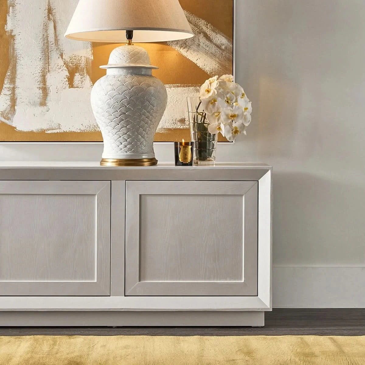 CARLSON OAK WOOD WHITE BUFFET/SIDEBOARD 200CM - MyChocolateWood