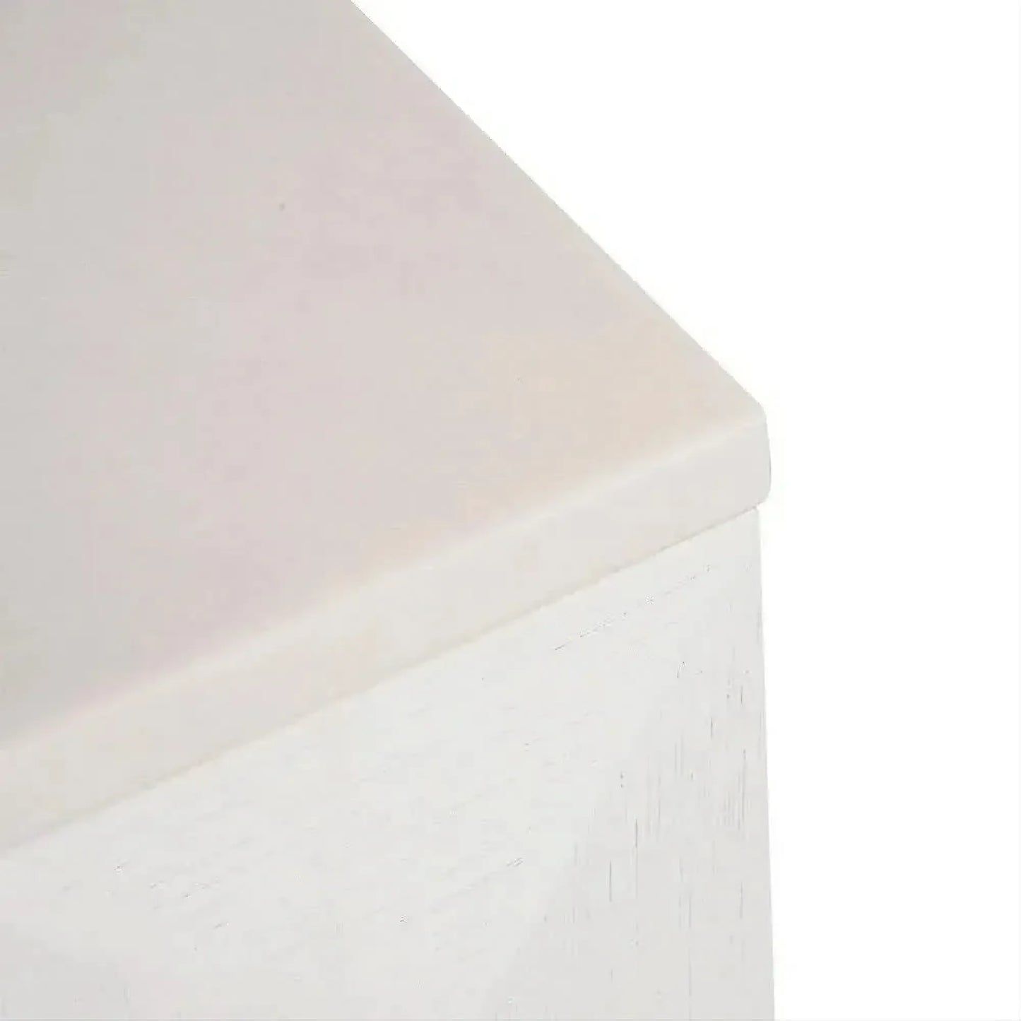 Hampshire 2-Drawer Bedside Table in White Oak with White Marble Top - Chocolate Wood
