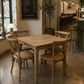 TARA 4-SEATER SQUARE DINING TABLE IN SOLID OAK WITH A NATURAL FINISH 90CM - MyChocolateWood