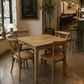 TARA SOLID OAK SQUARE DINING TABLE (90 X 90) NATURAL + 4 MELROSE SOLID OAK CROSSBACK CHAIRS NATURAL (Copy) - MyChocolateWood