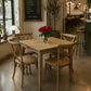 TARA SOLID OAK SQUARE DINING TABLE (90 X 90) NATURAL + 4 MELROSE SOLID OAK CROSSBACK CHAIRS NATURAL (Copy) - MyChocolateWood