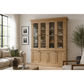 Bordeaux Solid Elm Wood Display Buffet & Hutch Cabinet