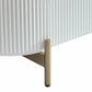 DENEUVE BEDSIDE TABLE WHITE WITH CARRARA MARBLE TOP - MyChocolateWood