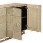 TALISA CONTEMPORARY 4-DOOR BUFFET/SIDEBOARD  ANTIQUE BRUSHED GOLD - MyChocolateWood