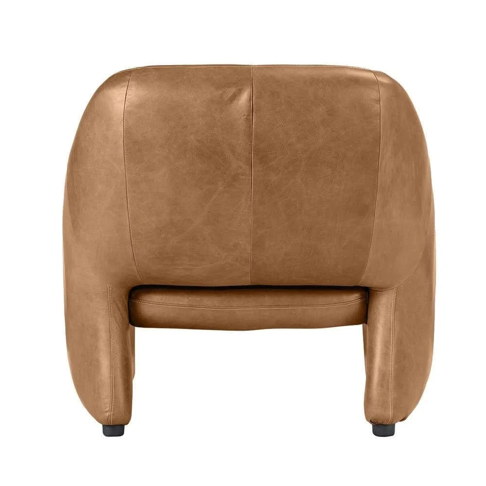 ANDERS TOP GRAIN COW LEATHER ARMCHAIR LIGHT BROWN - MyChocolateWood