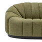 Madeley 2.5-Seater Chenille Sofa in Olive - Chocolate Wood