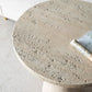 BARDOT ROUND CEMENT SIDE TABLE/LAMP TABLE NATURAL - MyChocolateWood