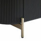 DENEUVE BEDSIDE TABLE BLACK WITH CARRARA MARBLE TOP - MyChocolateWood