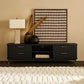 PEMBROKE OAK TIMBER 4-DRAWER TV UNIT ETU BLACK 200CM - MyChocolateWood