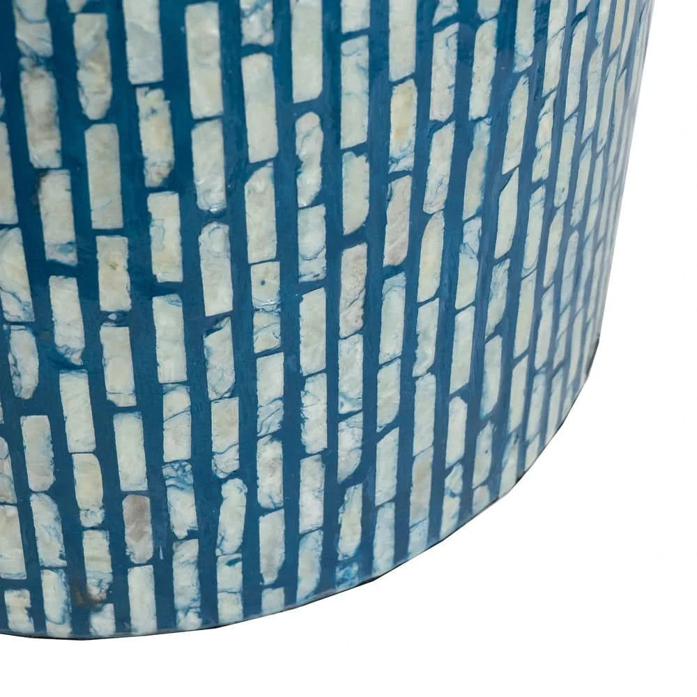 HORIZON SHELL STOOL/SIDE TABLE/LAMP TABLE/ACCENT TABLE (Copy) - MyChocolateWood