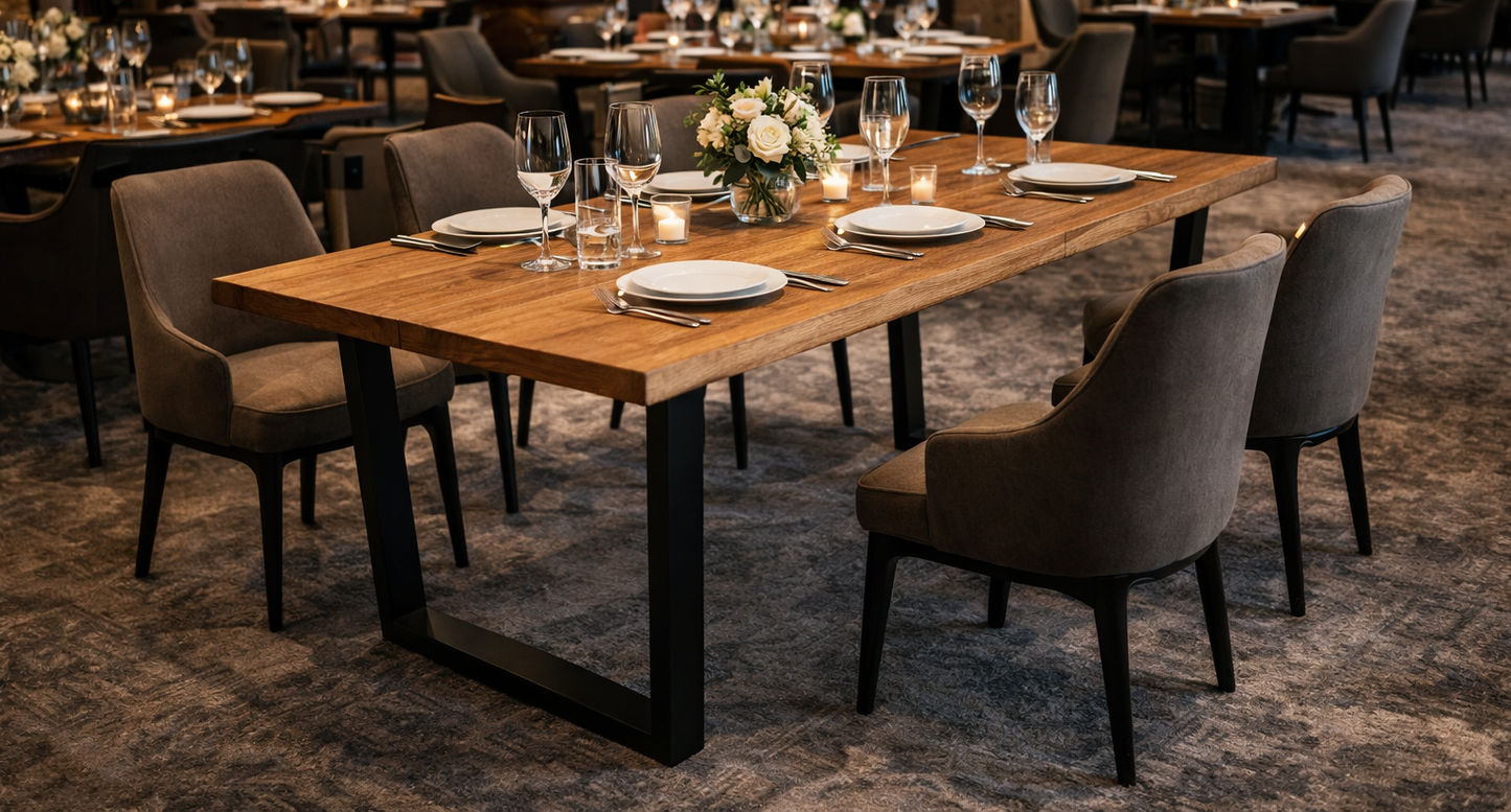 MONZA HARDWOOD DINING TABLE 220CM ANTIQUE BROWN (Copy) - MyChocolateWood