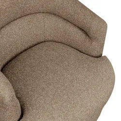 BRYNN BOUCLE SWIVEL ARMCHAIR COCOA - MyChocolateWood