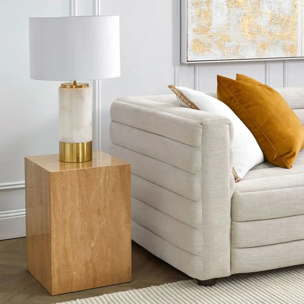 MEREDITH 3-SEATER BOUCLE SOFA WHITE - MyChocolateWood