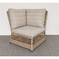 NOLA OUTDOORS 6PC CORNER WICKER SOFA SET- NATURAL/STONE - MyChocolateWood