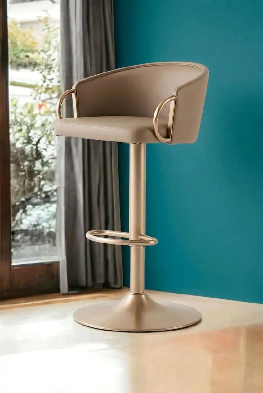 Cilla Gas Lift Swivel Bar Stool Gold