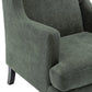 SILAS WINTER MOSS CHENILLE WING BACK ARMCHAIR/OCCASIONAL CHAIR - MyChocolateWood