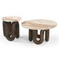 Kennedy Marble Top/Mango base Loop Side Table