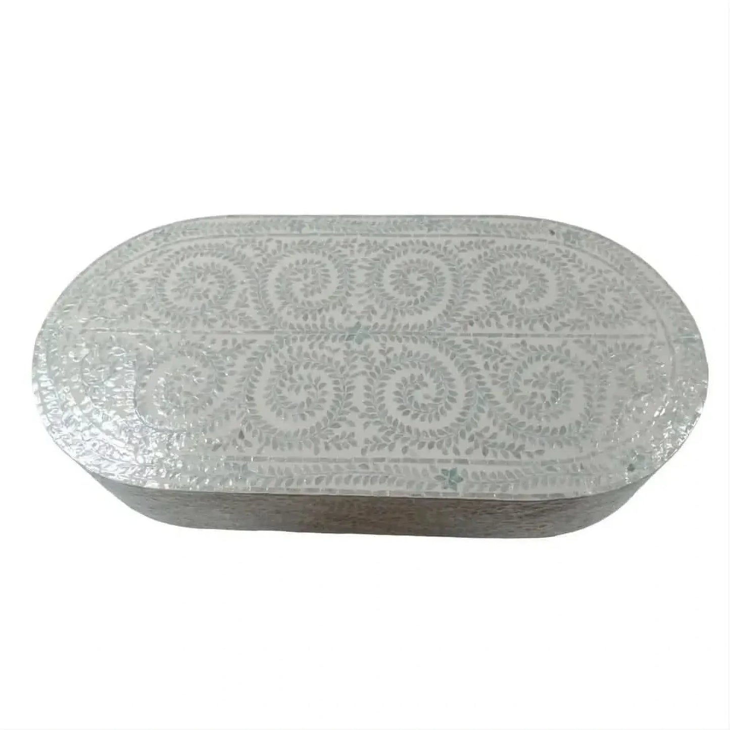 LEILANI OVAL MOTHER OF PEARL COFFEE TABLE