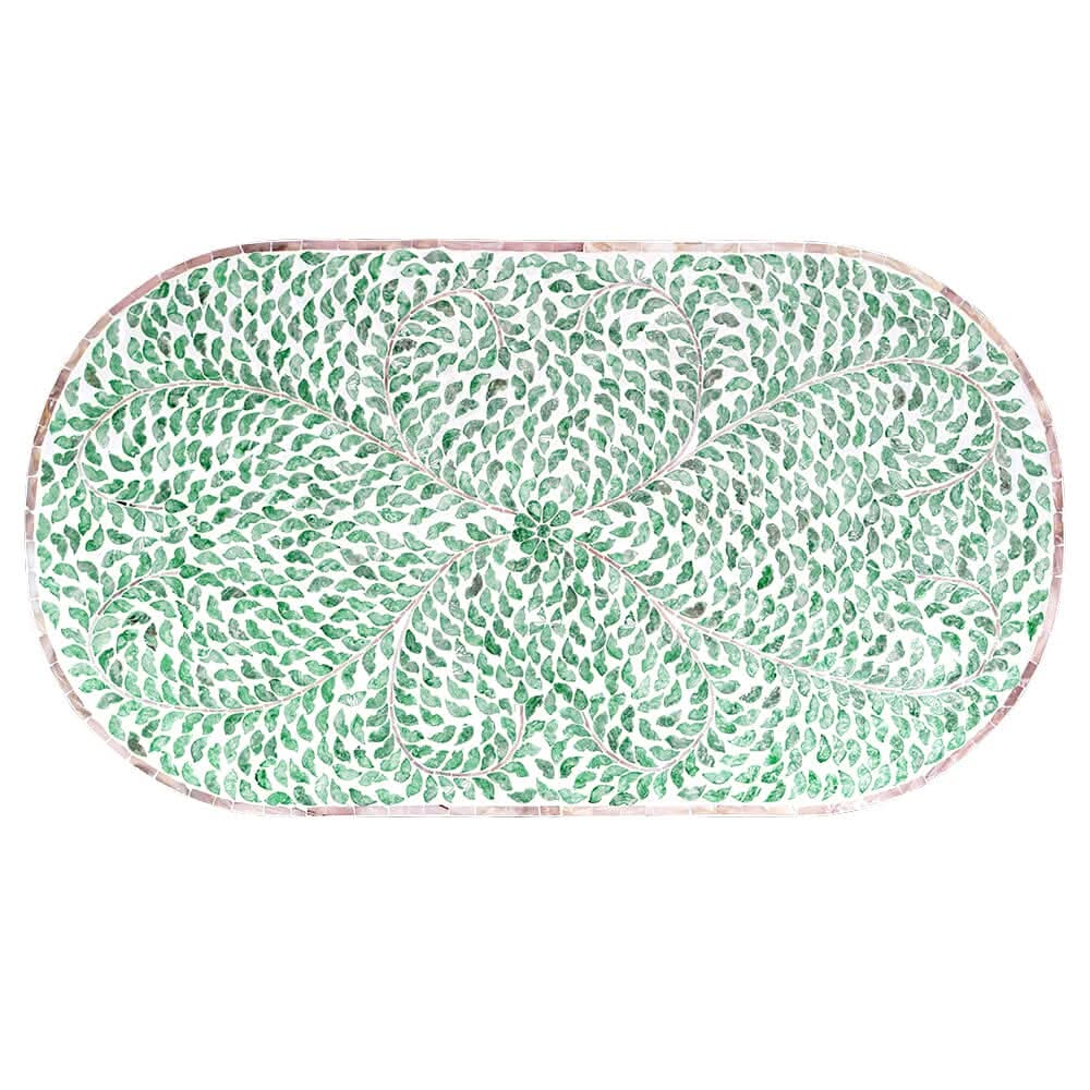 GRETA OVAL MOTHER OF PEARL COFFEE TABLE - MyChocolateWood