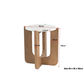Nadia Mango Hardwood & Marble Lamp Table / Side Table