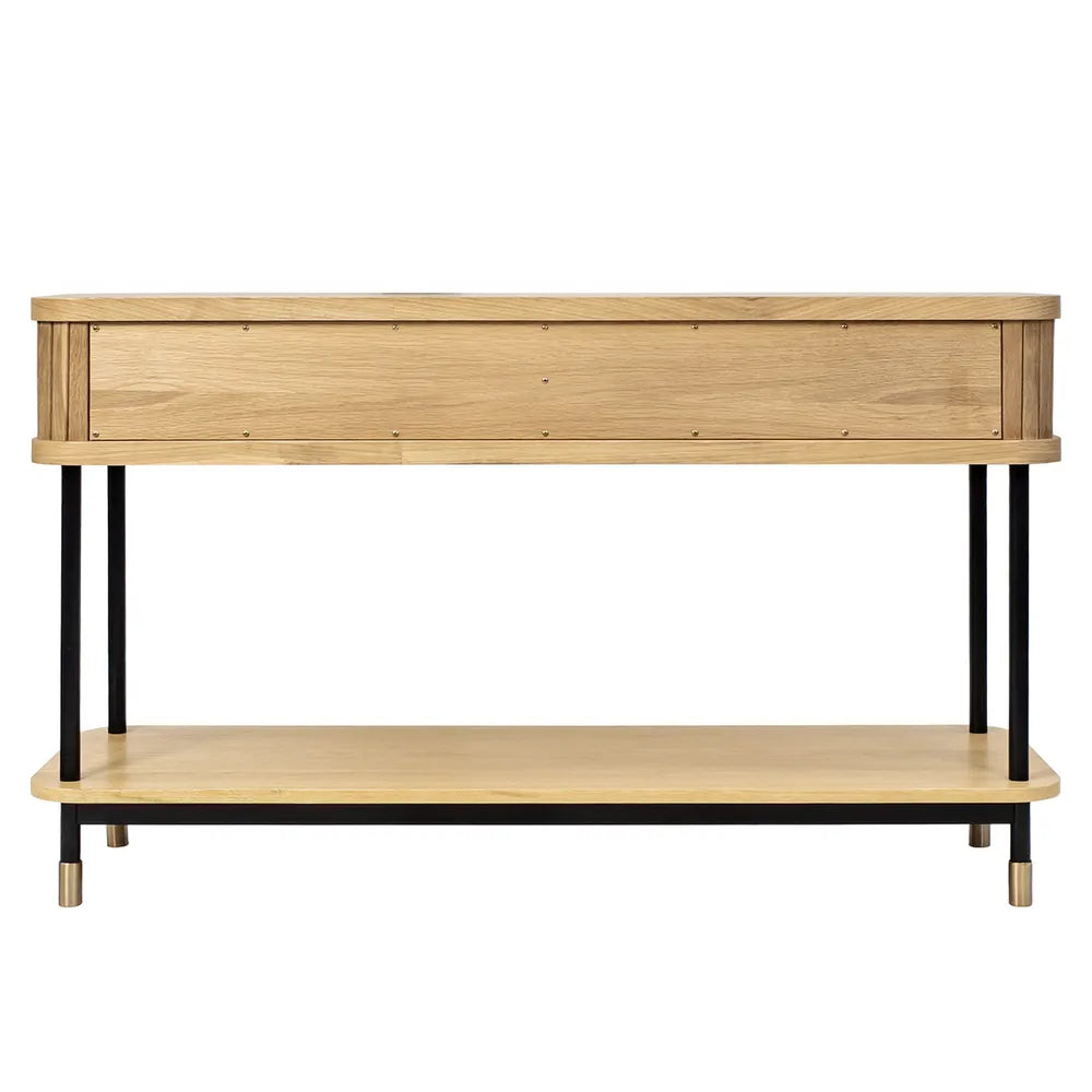PEMBROKE OAK 2-DRAWER CONSOLE TABLE/HALL TABLE NATURAL - MyChocolateWood