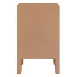 JAYLA PETITE BEIGE 2-DRAWER BEDSIDE TABLE - MyChocolateWood