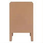 Jayla Petite 2-Drawer Bedside Table in Mocha Mousse - Chocolate Wood