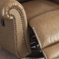 EMBER FAUX LEATHER 1 SEATER RECLINER ARMCHAIR/ROCKING CHAIR BROWN - MyChocolateWood
