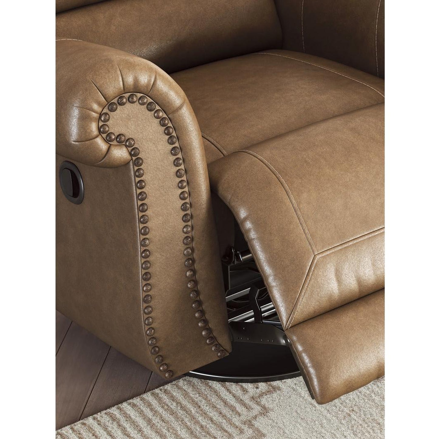 EMBER FAUX LEATHER 1 SEATER RECLINER ARMCHAIR/ROCKING CHAIR BROWN