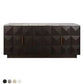 HAMPSHIRE RIVER BROWN MARBLE/SMOKED OAK 4-DOOR BUFFET/SIDEBOARD - MyChocolateWood