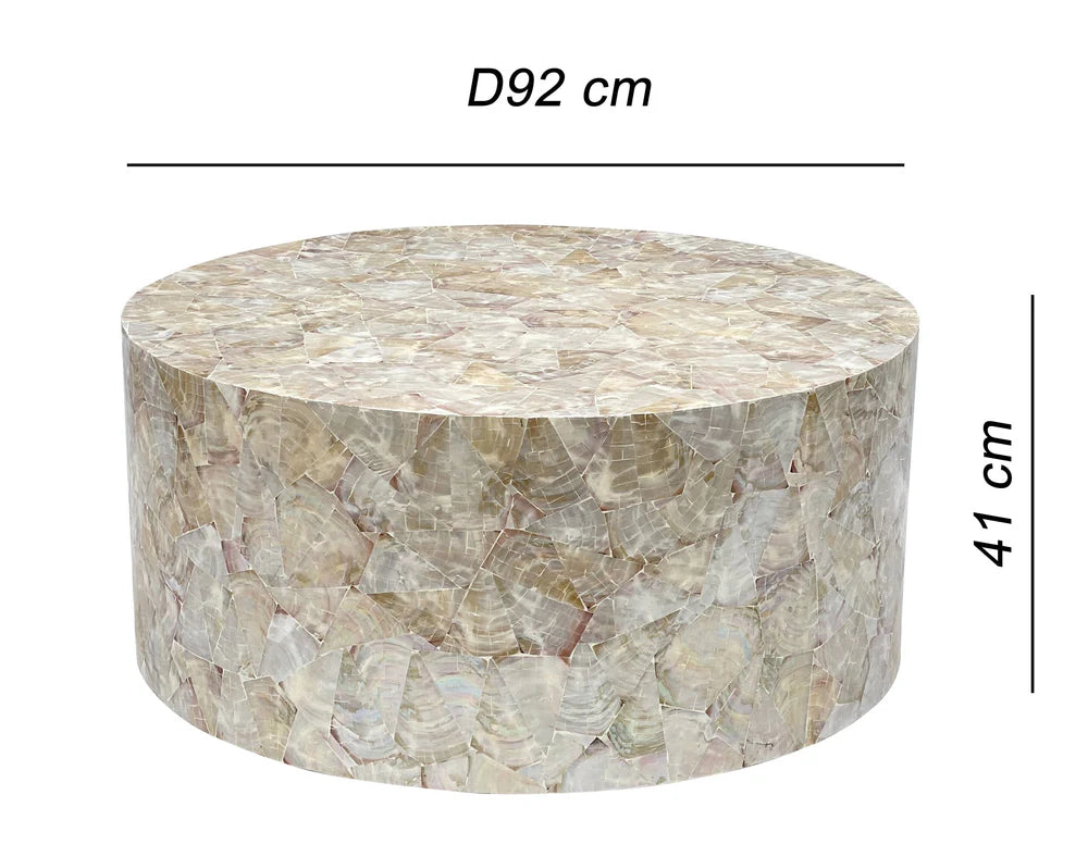 BIANCA MOTHER OF PEARL HAND MADE COFFEE TABLE - MyChocolateWood