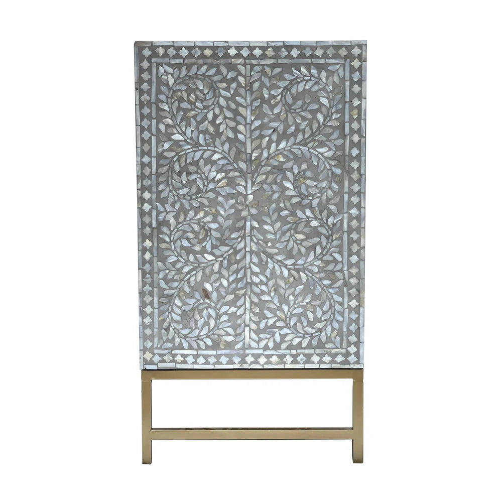 OTILLA  MOTHER OF PEARL HAND INLAY 4-DOOR 2-DRAWER SIDEBOARD/BUFFET - MyChocolateWood