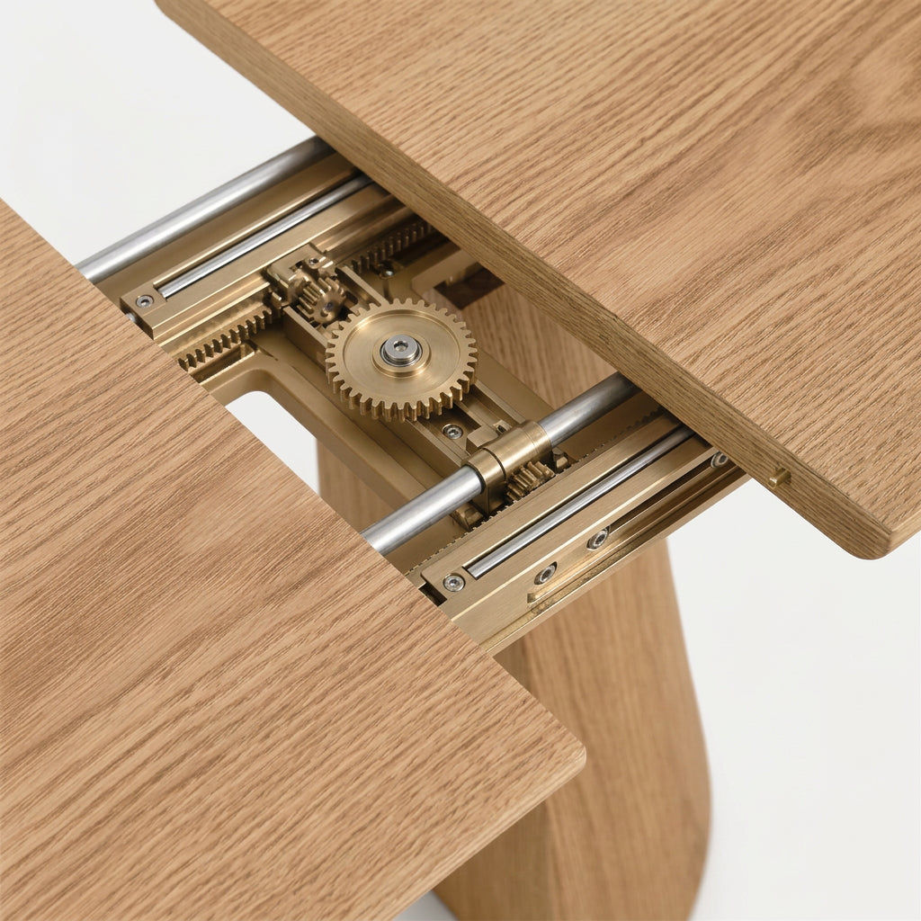 Sherwood Natural Oak Finish Oval Extension Dining Table  160-200cm - MyChocolateWood