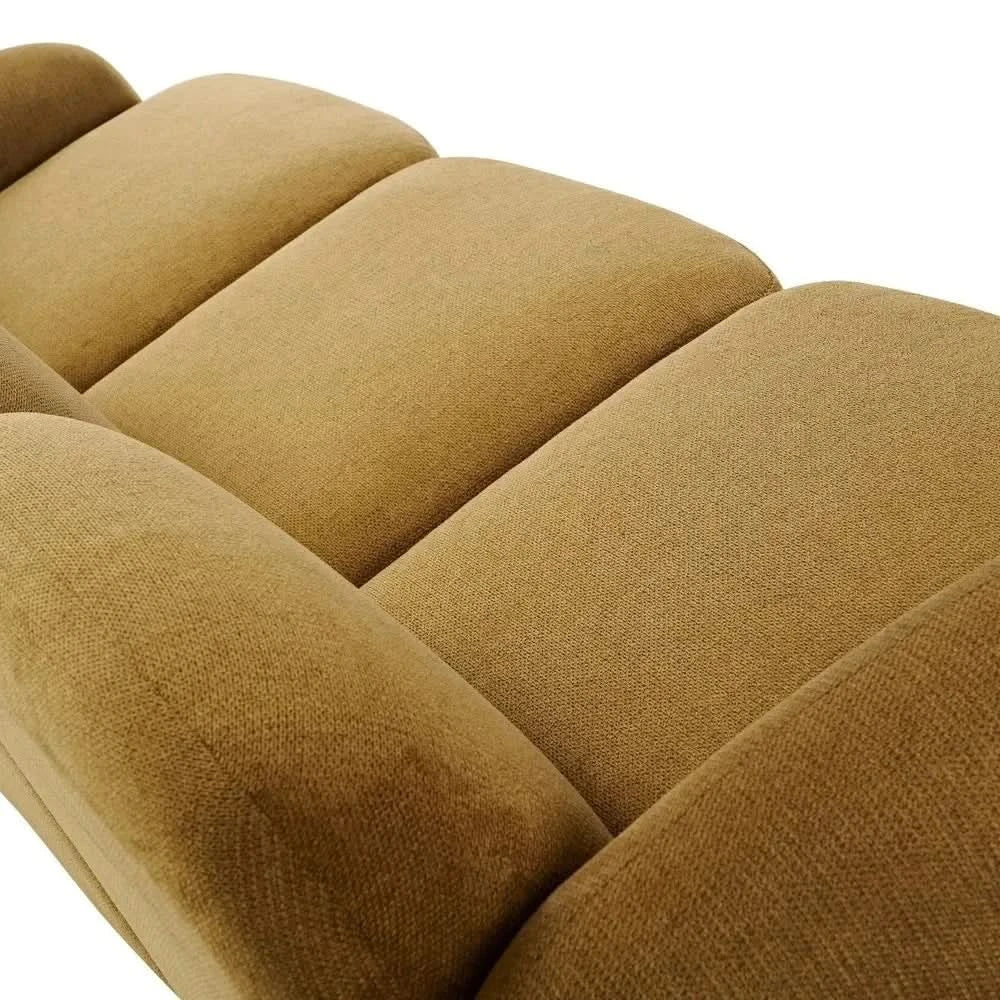 LORELEI  3-SEATER MODULAR SOFA CHENILLE TOFFEE COLOUR - MyChocolateWood