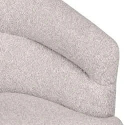 BRYNN BOUCLE SWIVEL ARMCHAIR WARM GREY - MyChocolateWood