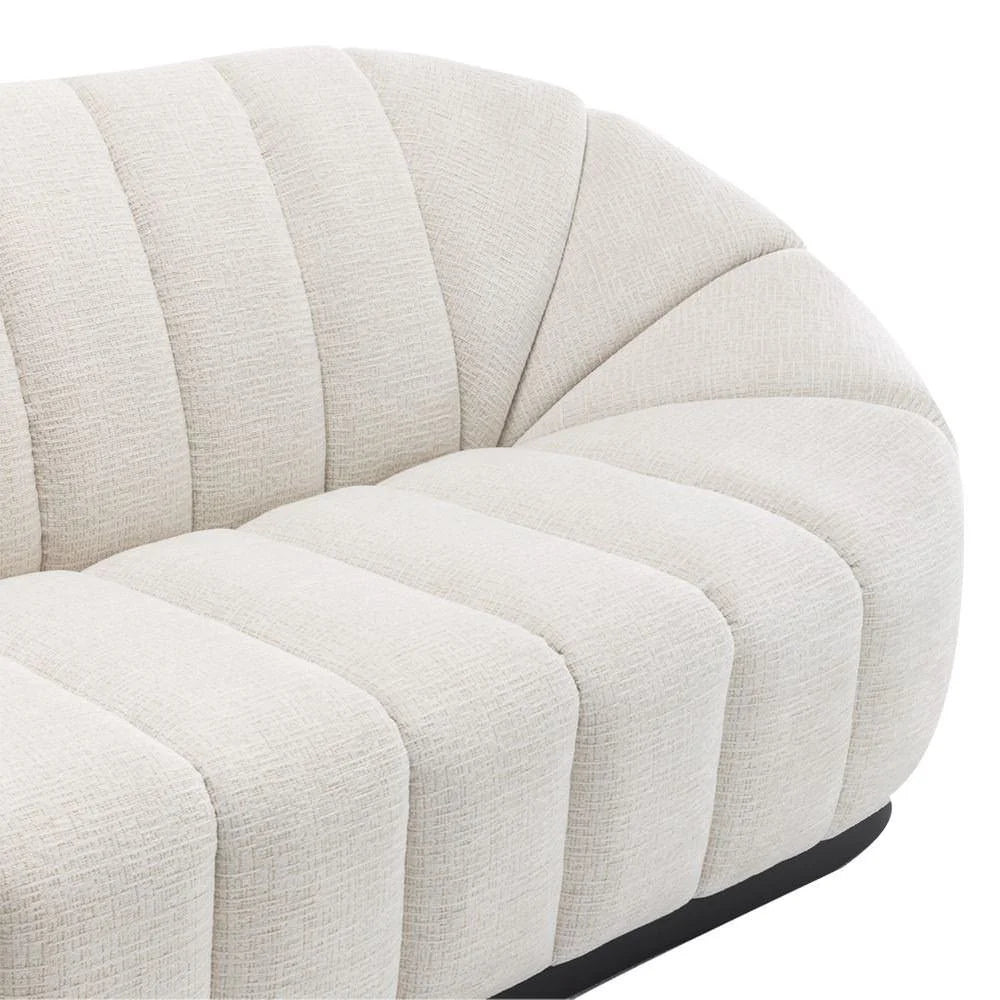 MADELEY 2.5-SEATER CHENILLE SOFA CREAM - MyChocolateWood