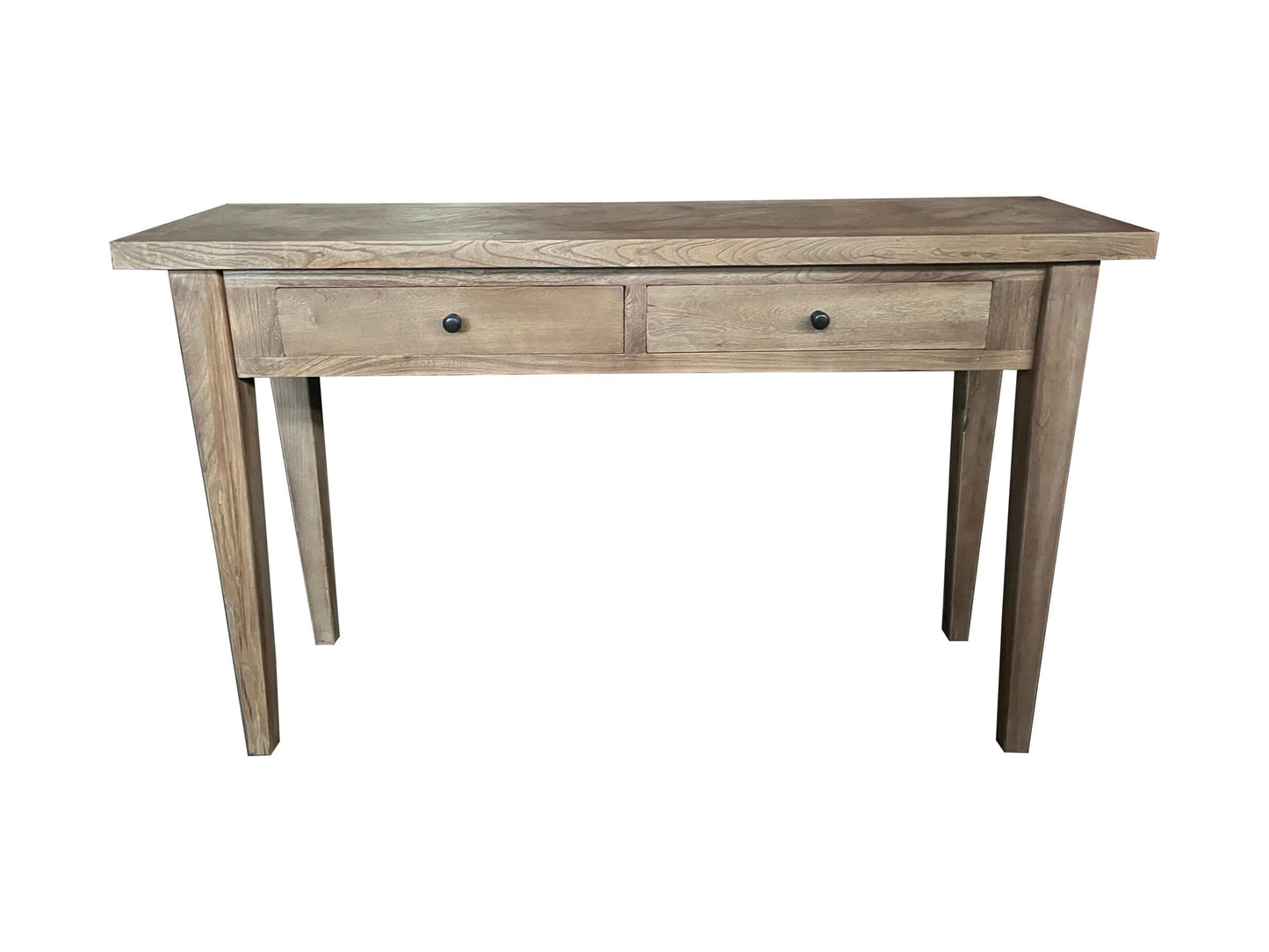 CASA RECYCLED ELM RUSTIC 2-DRAWER CONSOLE/HALL TABLE PARQUETRY TOP  140CM (Copy) (Copy) - MyChocolateWood