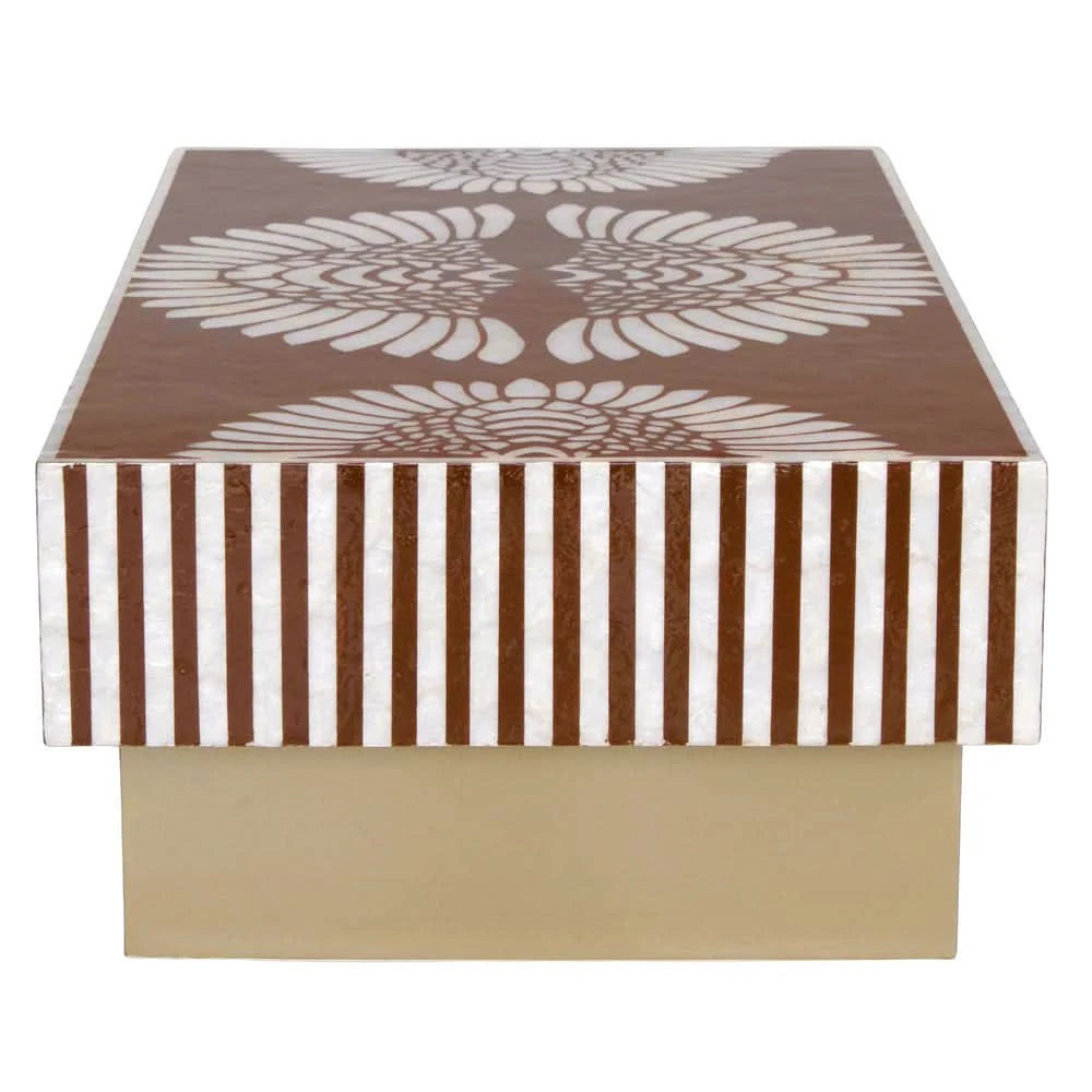 ARIA MOTHER OF PEARL HAND INLAY COFFEE TABLE - MyChocolateWood
