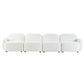 LORELEI  4-SEATER MODULAR SOFA CHENILLE - WHITE - MyChocolateWood
