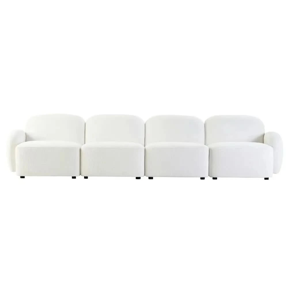 LORELEI  4-SEATER MODULAR SOFA CHENILLE - WHITE - MyChocolateWood