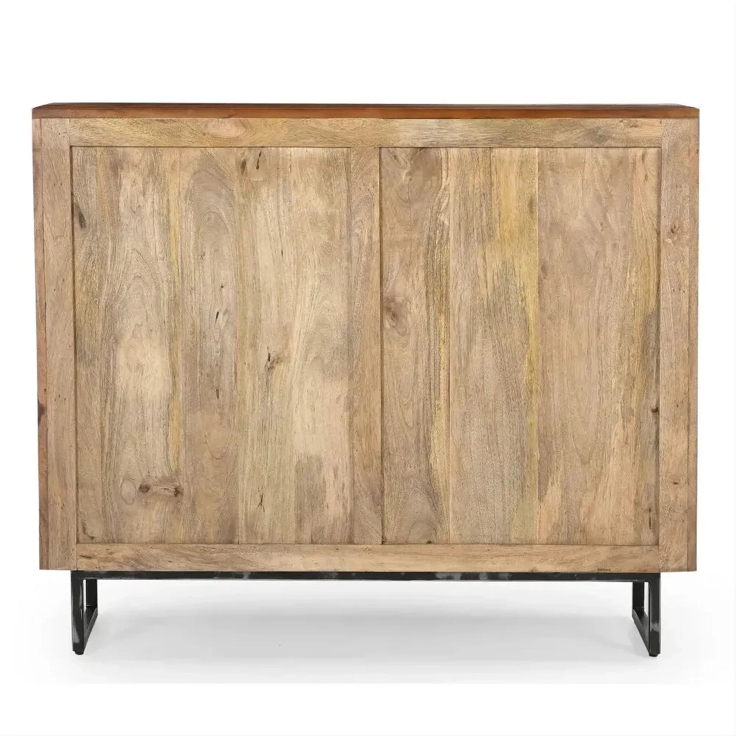 COWHIDE & MANGO HARDWOOD CHEST OF 10 DRAWERS 2 DOORS BOHO PATCHWORK BEACHSIDE HAMPTONS - MyChocolateWood