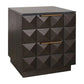 HAMPSHIRE BLACK MARBLE/SMOKED OAK 2-DRAWER BEDSIDE TABLE - MyChocolateWood